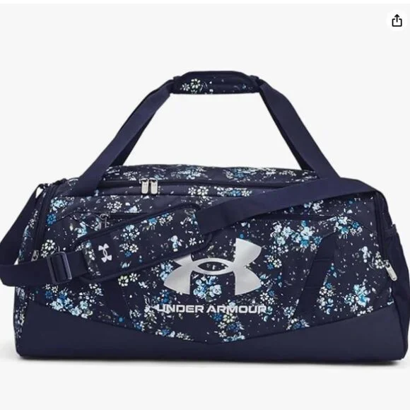 BRAND NEW NEVER USED Under Armour Blue Floral Duffel Bag - Picture 2 of 7